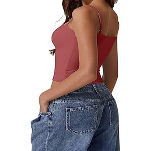 เสื้อคล้องคอโชว์หลังสตรีทเซ็กซี่สำหรับผู้หญิงเสื้อออกกำลังกายเล่นกีฬาฟิตเนส - Product Image 4