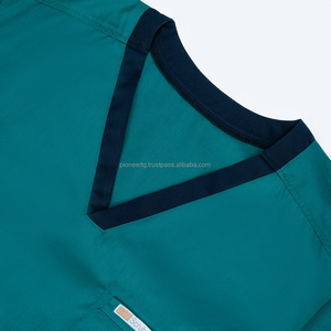 ชุดยูนิฟอร์มแพทย์ผู้ชายผ้าทวิลโพลีเอสเตอร์/คอตตอนคุณภาพสูงจากเวียดนาม ผ้าเนื้อยืด ชุดสครับสำหรับโรงพยาบาล รับผลิตแบบ OEM พร้อมบริการพิมพ์ลาย - Product Image 4