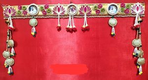 Venta al por mayor Gujaratri bordado colgante de pared-Indian Crystal Beaded Toran-Diwali especial hecho a mano puertas colgantes - Product Image 4