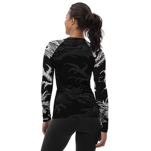 Rash Guard de haute qualité pour adultes, design personnalisé imprimé sur toute la surface, manches longues, col rond, séchage rapide, Rash Guards à prix avantageux - Product Image 3