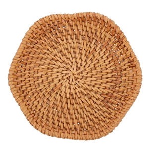 Handmade Bamboo Rattan <b>Coasters</b> <b>Woven</b> Seagrass Home Tabletop Accessories Placemats and Pads Natural Rattan Teacup <b>Coaster</b> - Product Image 5