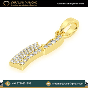 Populaire personnalisé 10k or massif bijoux fins colliers cuisine Chef couteau de boucher Hip hop diamant naturel pendentif à la mode - Product Image 2