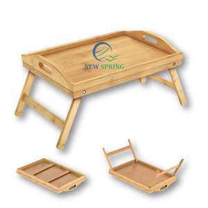 Vente directe en usine plateau de service rectangulaire en bois écologique avec poignées ustensiles de cuisine artisanaux pour le stockage et le service - Product Image 1