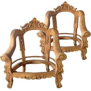 ชุดเฟอร์นิเจอร์ห้องนั่งเล่นสไตล์ยุโรปทำจากไม้สักเนื้อแข็งโครงไม้สี่ชั้นสำหรับใช้ในบ้านสำนักงานโรงแรมหรือห้องนอน - Product Image 1