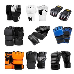 Gants Mma Grappling Sparring Gants de boxe Hommes Femmes Muay Thai Arts Martiaux Formation Demi Doigt Mitaines Réglables - Product Image 6