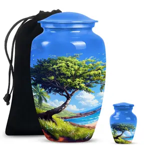 Urna Conmemorativa para Cenizas Humanas, Recuerdo de Cremación en la Playa, Urna Oceánica para Mamá - Product Image 2