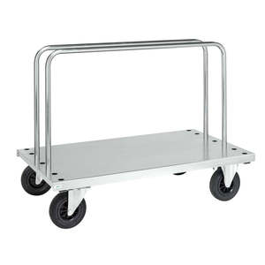 Carretilla de Plataforma Industrial Reforzada de Cuatro Ruedas con Material de Goma y Plataforma Cerrada para Transporte de Herramientas en Almacenes OEM - Product Image 1
