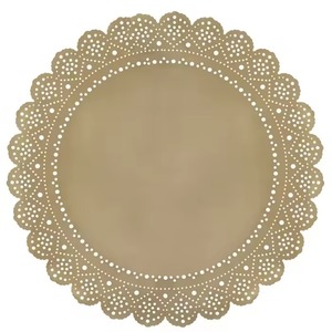 Ensemble d'assiettes de chargeur gaufrées marron design avec finition antique pour une table à manger élégante et une table de fête - Product Image 2