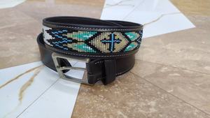Meilleures ventes Ceintures en cuir véritable robustes Perles classiques noires et multicolores Broderie artisanale Fabricant en gros - Product Image 5