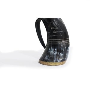 Taza de cuerno para beber de imitación antigua de animales vikingos, artesanías naturales, jarra pulida, artesanía NATURAL REAL para decoración del hogar tallada - Product Image 3