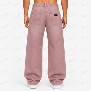 Jeans en denim pour hommes en gros, coupe slim, jambe droite, décontractés, en coton stretch de qualité supérieure, avec logo personnalisé et marque privée - Product Image 5