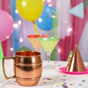 Venta al por mayor de lujo ecológico martillado de cobre Moscow Mule Mug Pure Copper Metal Drinkware Design Piece en venta - Product Image 5