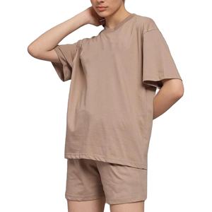 Ensemble 2 pièces pour femme en coton 100% sur mesure, t-shirt et short au-dessus du genou avec logo imprimé, style streetwear - Product Image 6