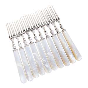 Antique Bone and Steel <b>Fork</b> Set High-Quality Stylish Sturdy Lightweight Ideal for Everyday Use Fine Dining and Family Gatherings - Product Image 1