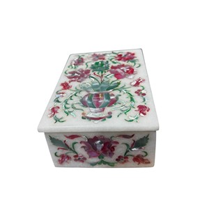 Caja Decorativa de Mármol con Incrustaciones de Latón Hecha a Mano, Organizador de Joyas, Tamaño y Color Personalizables para Regalos Corporativos y de Boda - Product Image 4