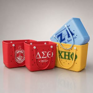 Bolsa de Playa de EVA con Logotipo Personalizado, Bolsa de Mano para Hermandades, Impermeable, Gran Capacidad, Azul y Blanca, para Eventos Universitarios - Product Image 1