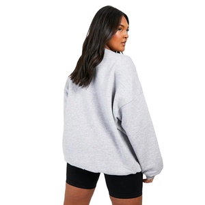 Nouveau Design automne hiver femmes col rond sweat ample surdimensionné avant personnalisable polaire Anti-boulochage séchage rapide - Product Image 5