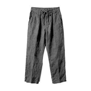 Men Relaxed Fit <b>Linen</b> Blend <b>Drawstring</b> <b>Pants</b> Breathable Eco-Friendly Quick Dry Autumn Casual Straight Mid Waist Loose - Product Image 5