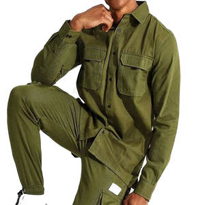 Ventes chaudes, jogging en molleton décontracté sur mesure avec logo personnalisé, écologique, taille plus, pour homme, survêtement, cargo haut - Product Image 3