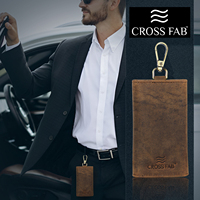 Dompet Kulit Asli Buatan Tangan Pria Vintage Dapat Disesuaikan Penutup Tombol Tekan Kantong Depan Tempat Koin Tempat Kunci Pemblokir RFID