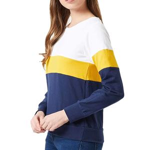 Nueva sudadera holgada con cuello redondo y logotipo personalizado, de algodón liso, para mujer, estilo oversize, con estampado gráfico de temporada 2026 - Product Image 3