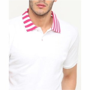 เสื้อยืดผู้ชายปักโลโก้ใหม่เสื้อคอปกพิมพ์ลายลำลองแขนสั้นแบบถักสำหรับสไตล์โปโล - Product Image 6