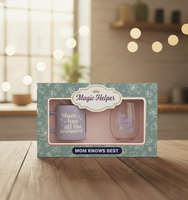 Coffret cadeau de luxe violet à thème dessin animé, ensemble de tasses à café assorties en céramique pour couples, cadeau d'anniversaire ou de fête des mères