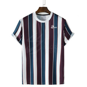 Nouveau stock – T-shirt homme en polyester/coton tricoté couleur personnalisée, vente en gros, logo imprimé, haute qualité, écologique, manches courtes - Product Image 1