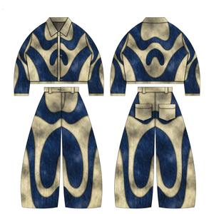 ชุดกีฬาแบบมีฮู้ดผ้าซักด้วยกรดชุดวอร์มปักลาย3D พิมพ์ DTG แบบมีซิปรูดติดโลโก้ออกแบบได้ตามต้องการ - Product Image 1