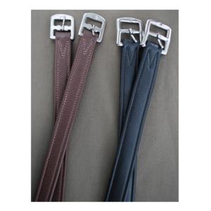 หนังแท้สําหรับขี่ม้าเอี๊ยมสแตนเลสสีดําและสีน้ําตาล OEM ได้รับการยอมรับ - Product Image 1