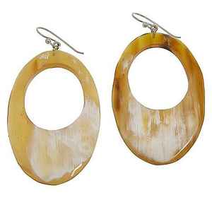 Pendientes de cuerno de búfalo de origen ético, hechos a mano, estilo tradicional indio, diseño colgante, personalizables, estilo vintage - Product Image 2