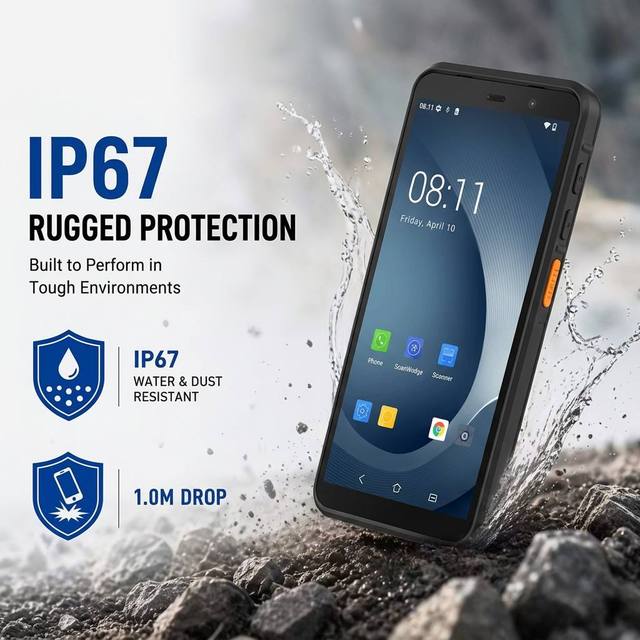 TC60 ODOO Pocket PC Mobile Data Terminal Collector Android Barcode Scanner Rugged IP67 Pdas 4 + 64GB Octa Core MTK8781 IP67