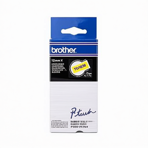 Cinta Adhesiva para Etiquetas de Oficina de 12 mm x 7,7 m, Amarilla/Negra, para Impresora Brother P-touch TC-601 - Product Image 3