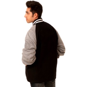 High Street Style Long Letterman Jacket Manga de cuero fino Stand Collar Fabricante Varsity Design Pakistan Vendor Coated - Product Image 2