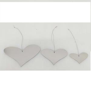 Adorno Navideño Moderno, Juego de 3 Piezas de Corazones, Decoración de Año Nuevo, Espejo Colgante Móvil Plateado de Alta Calidad - Product Image 6