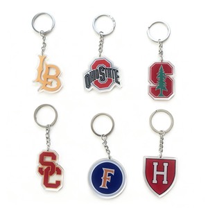 Customized Letter logo Keychain Transparent Acrylic Printed Keychain
