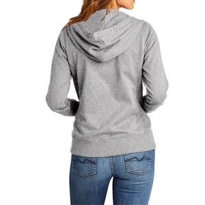Sudadera con capucha para mujer de calidad superior fabricante al por mayor 100% algodón/forro polar cremallera sudaderas con capucha para mujer - Product Image 4