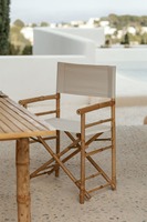 Fabricant du Vietnam chaise pliante en bambou avec tissu salle à manger jardin mobilier d'extérieur pour la location d'événements de noce