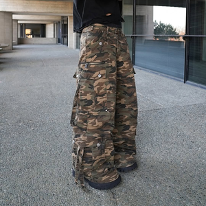 <b>Men</b> Casual Baggy <b>Trousers</b> <b>Loose</b> Fit Streetwear Oversized Wide Leg Pants Trendy Comfortable Cotton Fabric - Product Image 5