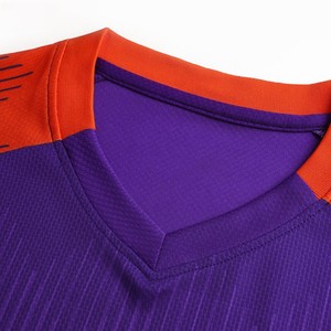 Ropa deportiva 100% poliéster transpirable diseño de sublimación personalizado manga corta fútbol Jersey ropa de fútbol hombres uniformes de fútbol - Product Image 5