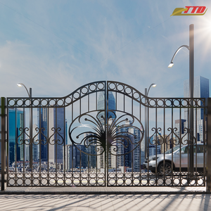 Hermosa Puerta de Hierro Artística con Patrones Hechos a Mano, Marco de Metal Duradero, Diseño Ecológico, 7 pies de Altura, Modelado 3D Incluido - Product Image 2