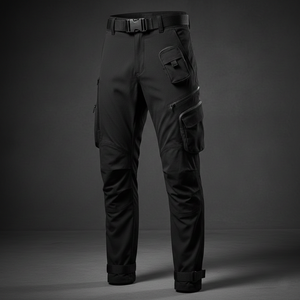 Pantalones Deportivos Tácticos Techwear para Hombre, Cintura Media, Cierre con Cordón, Bolsillos Utilitarios Asimétricos 3D, Servicio OEM, Moda Urbana - Product Image 1