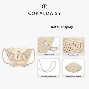 Eco Friendly Natural Woven Sling <b>Bag</b> Daily Elegant Adult Fashion <b>Women</b> <b>Bag</b> for Promotional Gifts Handmade by Indonesia - Product Image 3