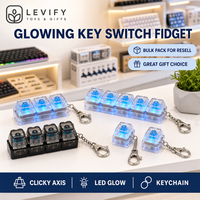 Interrupteur de clavier mécanique, jouet anti-stress, porte-clés à axe lumineux, lumière LED pour apaiser les mains, gadget de bureau, jeu apaisant, cool