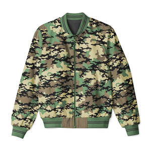 Blouson aviateur en satin de haute qualité pour hommes Design de camouflage d'affaires personnalisé avec col montant et logo avant Style coupe-vent mince - Product Image 1