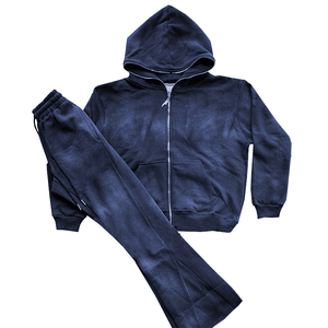 Survêtements de jogging slim pour hommes, effet délavé, avec logo personnalisé, style hip-hop, respirants – Soldes d'hiver - Product Image 3
