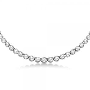 Collar de Tenis de Diamantes Eternity de Oro Blanco de 14k, 10.35ct - Product Image 2