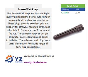 Pour le marché anglais : Plugs muraux bruns 7MMX40MM sur support - Product Image 6