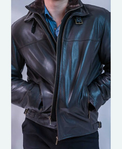Chaqueta de motorista personalizable de alta calidad para hombre, estilo callejero moderno, cuero genuino, logotipo OEM, forro extraíble para - Product Image 1