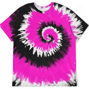 Casual Wear Tie Dye Camisetas Over Size Mejor algodón Poliéster Material Hecho Tie Dye Camisetas - Product Image 3